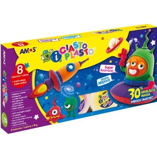 CIASTO-PLASTO AMOS 18g*8 KOLORÓW Amos
