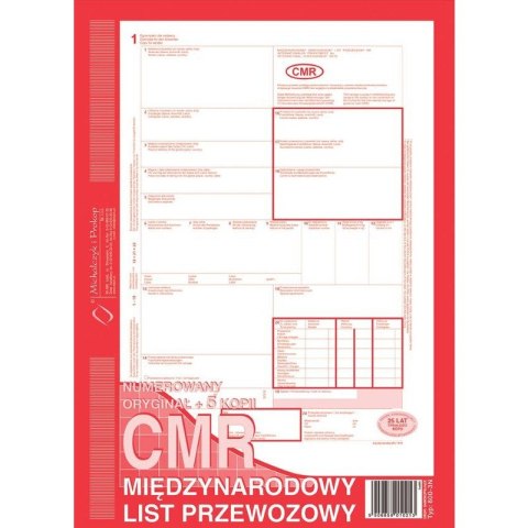 CMR MIĘDZYNARODOWY LIST PRZEWOZOWY A4 (O+5K) NUMEROWANY Michalczyk i Prokop CMR MIĘDZYNARODOWY LIST PRZEWOZOWY A4 (O+5K) NUMEROWANY Michalczyk i Prokop