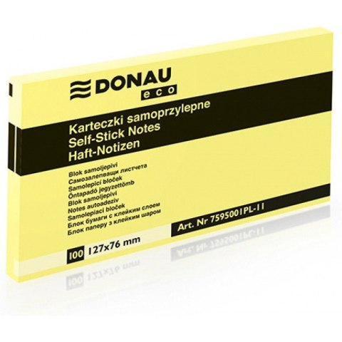 Karteczki Donau Eco 76x127mm żółte (100) Donau Karteczki Donau Eco 76x127mm żółte (100) Donau