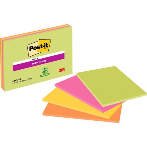 KARTECZKI POST-IT SUPER STICKY 152x203mm 4 KOLORY (4x45) Post-it KARTECZKI POST-IT SUPER STICKY 152x203mm 4 KOLORY (4x45) Post-it