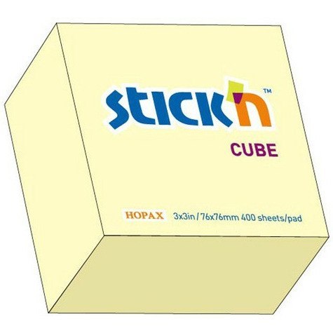 KARTECZKI STICK'N 76*76mm ŻÓŁTE PASTEL (400) STICK'N KARTECZKI STICK'N 76*76mm ŻÓŁTE PASTEL (400) STICK'N