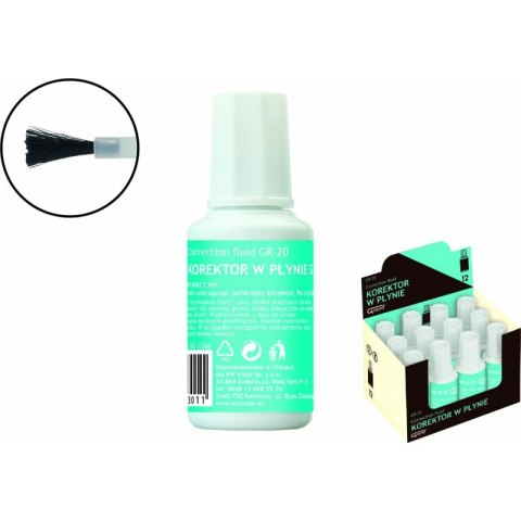 KOREKTOR W PŁYNIE GRAND 20ml Z PĘDZELKIEM Grand KOREKTOR W PŁYNIE GRAND 20ml Z PĘDZELKIEM Grand