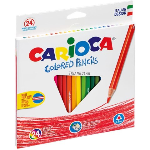 KREDKI OŁÓWKOWE CARIOCA 24 KOLORY CARIOCA KREDKI OŁÓWKOWE CARIOCA 24 KOLORY CARIOCA