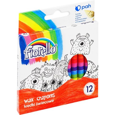 KREDKI ŚWIECOWE FIORELLO 12 KOLORÓW FIORELLO KREDKI ŚWIECOWE FIORELLO 12 KOLORÓW FIORELLO
