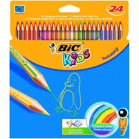 Kredki ołówkowe BiC Kids Tropicolors 24 kolory Bic Kredki ołówkowe BiC Kids Tropicolors 24 kolory Bic