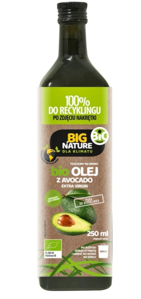 Big Nature Olej z awokado BIO 250ml Big Nature Olej z awokado BIO 250ml
