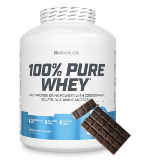 BioTech USA 100% Pure Whey 2270g o smaku czekoladowym BioTech USA 100% Pure Whey 2270g o smaku czekoladowym