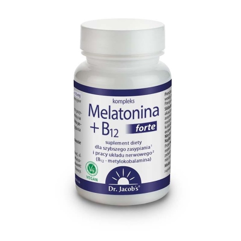 Dr. Jacob's kompleks Melatonina i B12 Forte 90 tabletek Dr. Jacob's kompleks Melatonina i B12 Forte 90 tabletek