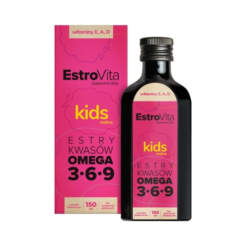 EstroVita Kids Omega 3-6-9 dla dzieci 150 ml o smaku malinowym EstroVita Kids Omega 3-6-9 dla dzieci 150 ml o smaku malinowym