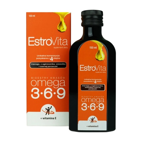 EstroVita Omega 3-6-9 z witaminą E 150 ml EstroVita Omega 3-6-9 z witaminą E 150 ml