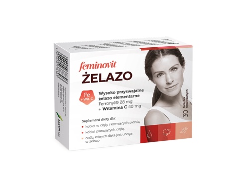 Feminovit Żelazo 30 tabletek powlekanych Feminovit Żelazo 30 tabletek powlekanych