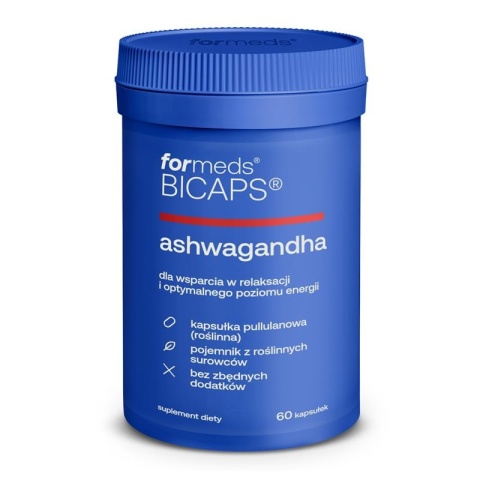 ForMeds Bicaps Ashwagandha 60 kapsułek wegańskich ForMeds Bicaps Ashwagandha 60 kapsułek wegańskich