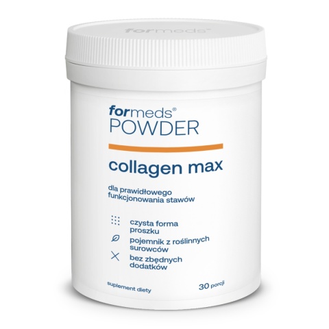 ForMeds Powder Collagen MAX kolagen, witaminy C, D i K i kwas hialuronowy ForMeds Powder Collagen MAX kolagen, witaminy C, D i K i kwas hialuronowy