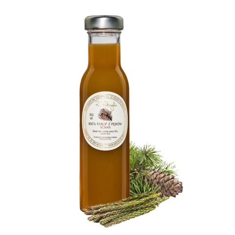 Nasza tłocznia Syrop z pędów sosny 250ml Nasza tłocznia Syrop z pędów sosny 250ml
