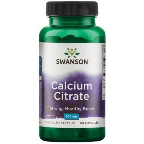 Swanson Calcium Citrate (Cytrynian wapnia) 200mg 60 kapsułek Swanson Calcium Citrate (Cytrynian wapnia) 200mg 60 kapsułek