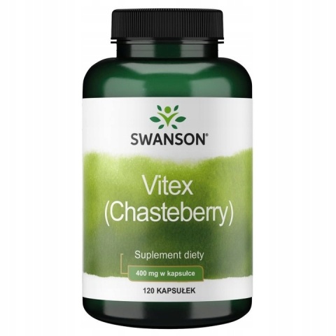 Swanson Full Spectrum Chasteberry Fruit (Niepokalanek pospolity) 400mg 120 kapsułek Swanson Full Spectrum Chasteberry Fruit (Niepokalanek pospolity) 400mg 120 kapsułek