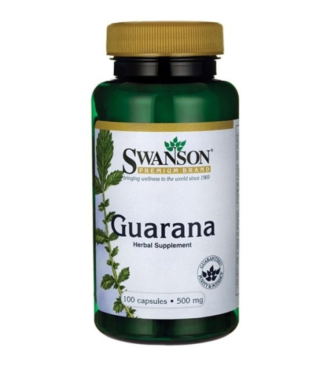 Swanson Guarana 500 mg 100 kapsułek Swanson Guarana 500 mg 100 kapsułek