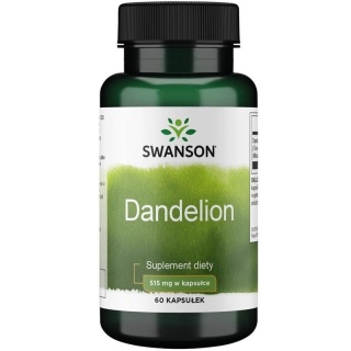 Swanson Mniszek Lekarski (Dandelion Root) 515 mg 60 kapsułek