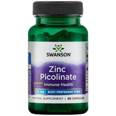 Swanson Pikolinian cynku 22 mg 60 kapsułek Swanson Pikolinian cynku 22 mg 60 kapsułek