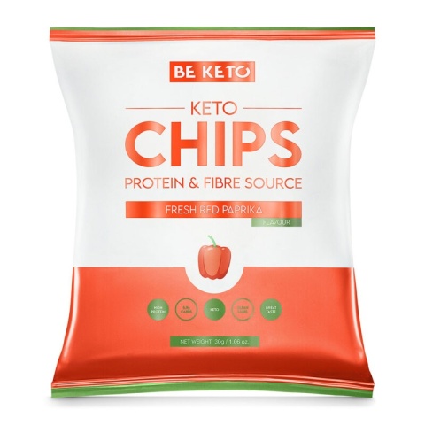 BeKeto Keto Chipsy - Świeża Czerwona Papryka 30g BeKeto Keto Chipsy - Świeża Czerwona Papryka 30g
