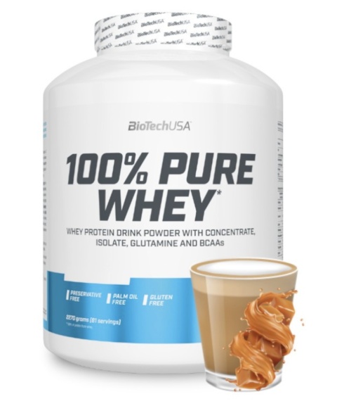 BioTech USA 100% Pure Whey 2270g o smaku karmel-cappuccino BioTech USA 100% Pure Whey 2270g o smaku karmel-cappuccino