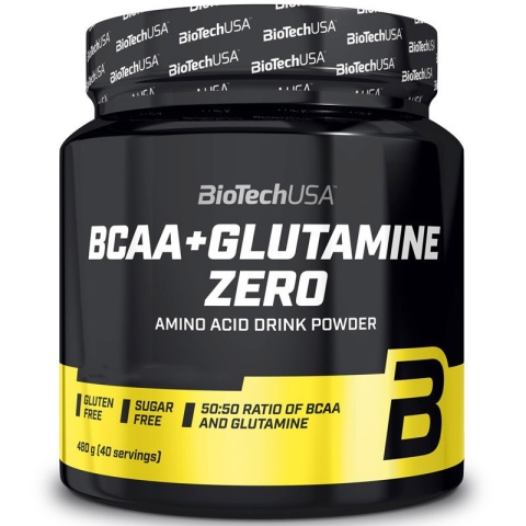 BioTech USA BCAA + Glutamine Zero 480 g o smaku cytrynowym BioTech USA BCAA + Glutamine Zero 480 g o smaku cytrynowym