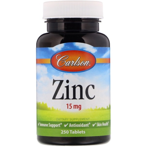 Carlson Labs Cynk 15 mg 250 tabletek Carlson Labs Cynk 15 mg 250 tabletek