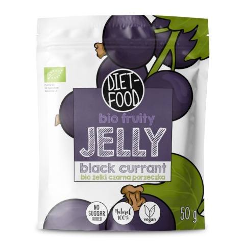 Diet Food Żelki owocowe czarna porzeczka Bio 50g Diet Food Żelki owocowe czarna porzeczka Bio 50g