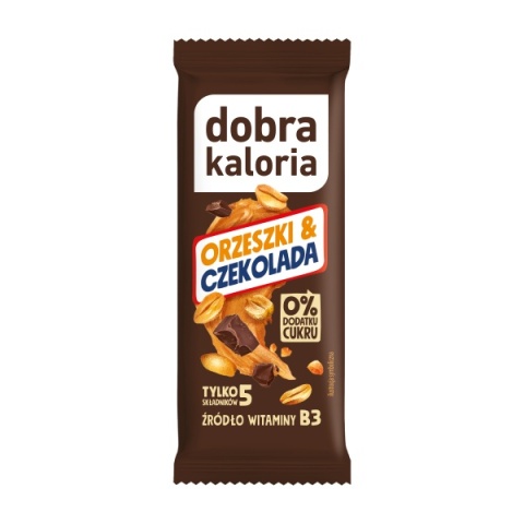 Dobra Kaloria Baton Orzeszki & czekolada 35g Dobra Kaloria Baton Orzeszki & czekolada 35g