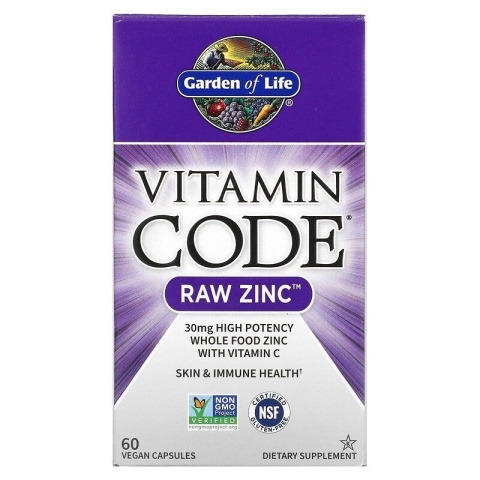 Garden Of Life Witamin Code RAW Zinc 60 kapsułek wegańskich Garden Of Life Witamin Code RAW Zinc 60 kapsułek wegańskich