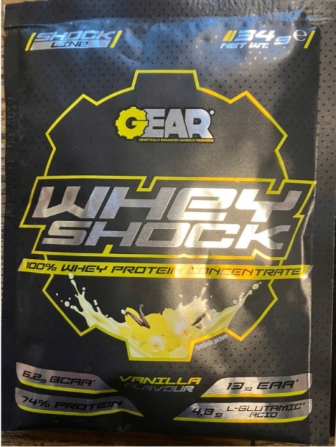 Gear Whey Shock 34g o smaku waniliowym Gear Whey Shock 34g o smaku waniliowym