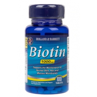 Holland & Barrett Biotin 1000 iu Biotyna 100 tabletek