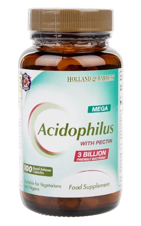 Holland & Barrett Probiotyk Acidophilus 3 mld CFU 100 kapsułek Holland & Barrett Probiotyk Acidophilus 3 mld CFU 100 kapsułek