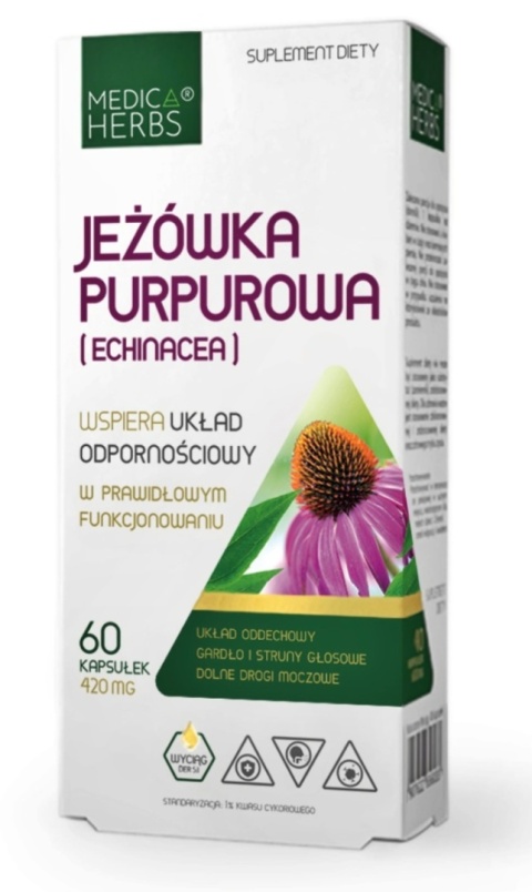 Medica Herbs Jeżówka Purpurowa (Echinacea) 420mg 60 kapsułek Medica Herbs Jeżówka Purpurowa (Echinacea) 420mg 60 kapsułek
