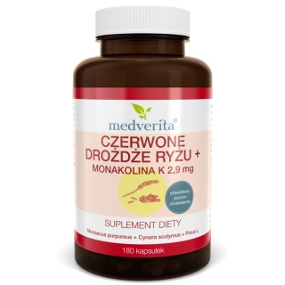 Medverita Czerwone drożdże ryżu+ 180 kapsułek