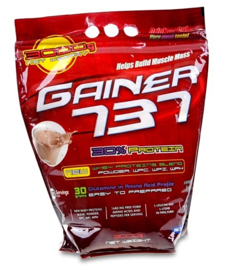 Megabol Gainer 737 o smaku truskawkowym 3kg Megabol Gainer 737 o smaku truskawkowym 3kg