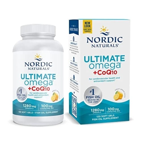 Nordic Naturals Ultimate Omega + CoQ10, 1280mg 60 kapsułek miękkich Nordic Naturals Ultimate Omega + CoQ10, 1280mg 60 kapsułek miękkich