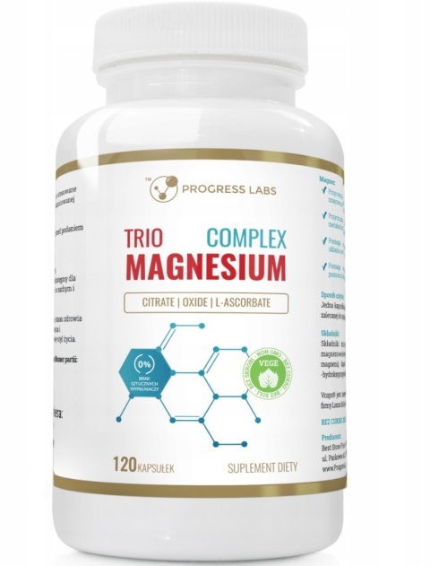 Progress Labs Trio Magnesium Complex 120 kapsułek Progress Labs Trio Magnesium Complex 120 kapsułek