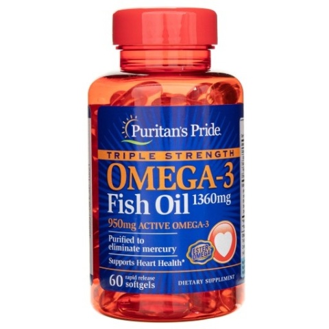Puritan's Pride Triple Omega-3 1360mg 60 kapsułek miękkich Puritan's Pride Triple Omega-3 1360mg 60 kapsułek miękkich