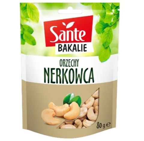 Sante Bakalia Orzechy Nerkowca 80g Sante Bakalia Orzechy Nerkowca 80g