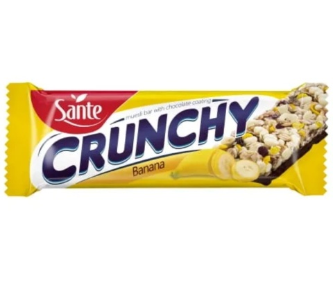 Sante Baton Crunchy Bananowy w Czekoladzie 40g Sante Baton Crunchy Bananowy w Czekoladzie 40g