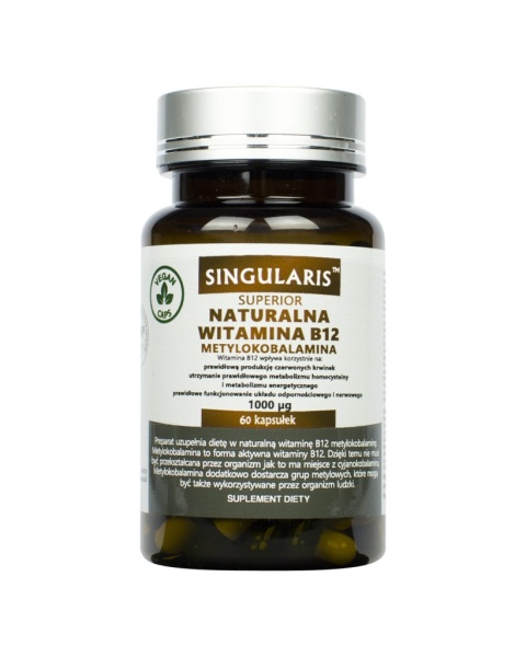 Singularis Naturalna Witamina B12 1000 µg 60 kapsułek wegańskich Singularis Naturalna Witamina B12 1000 µg 60 kapsułek wegańskich