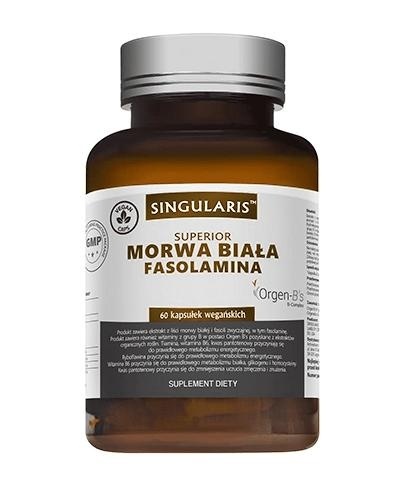 Singularis Superior Morwa Biała Fasolamina 60 kapsułek wegańskich Singularis Superior Morwa Biała Fasolamina 60 kapsułek wegańskich