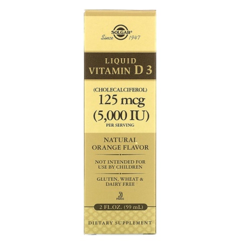 Solgar Witamina D3 w płynie 5000 IU 59 ml Solgar Witamina D3 w płynie 5000 IU 59 ml