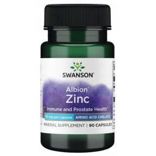 Swanson Albion Chelat Cynku (Chelated Zinc) 30 mg 90 kapsułek