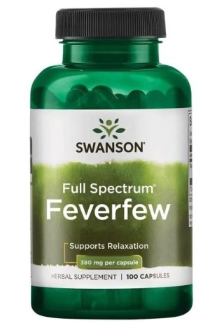 Swanson Feverfew (Złocień Maruna) 380 mg 100 kapsułek