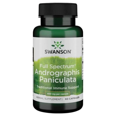 Swanson Full Spectrum Andrographis Paniculata 400 mg 60 kapsułek Swanson Full Spectrum Andrographis Paniculata 400 mg 60 kapsułek