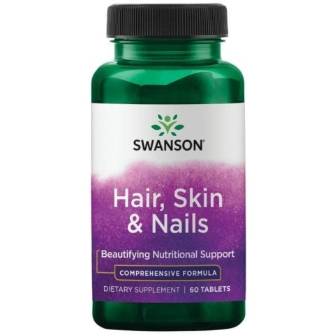 Swanson Hair, Skin & Nails (Włosy, skóra, paznokcie) 60 tabletek Swanson Hair, Skin & Nails (Włosy, skóra, paznokcie) 60 tabletek