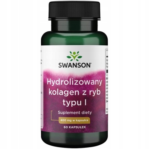 Swanson Hydrolizowany kolagen z ryb typu I 400 mg 60 kapsułek Swanson Hydrolizowany kolagen z ryb typu I 400 mg 60 kapsułek