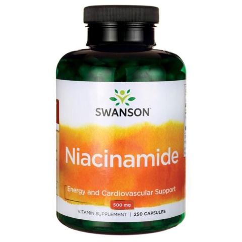Swanson Niacyna (Witamina B3) 500 mg 250 kapsułek Swanson Niacyna (Witamina B3) 500 mg 250 kapsułek
